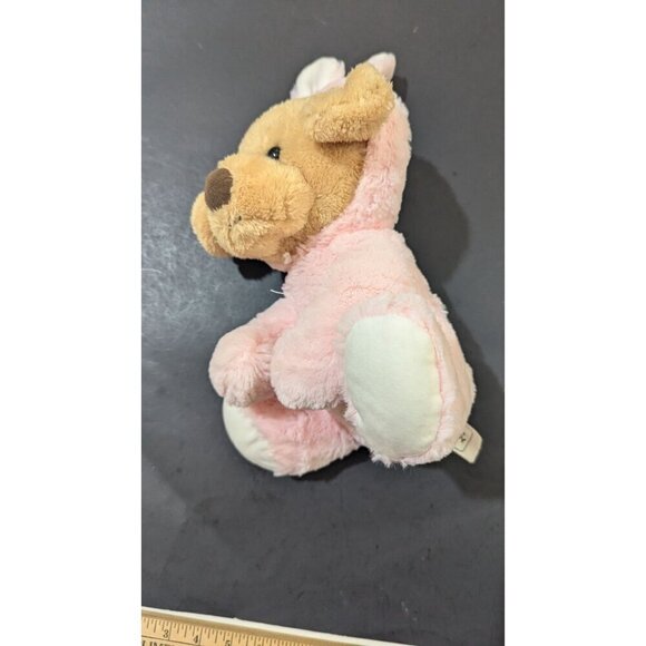 Bee Happy Plush Dog In Pink Bunny Suit stuffed animal toy  10" - Picture 5 of 9